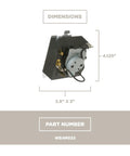 OEM Dryer Timer WE4M533 Replacement Part for Electric and Gas Dryers with dimensions marked, part number visible