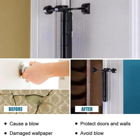 24 Pack Heavy Duty Hinge Pin Door Stops With Thick Rubber Bumpers Adjustable Zinc Alloy preventing damage on walls and doors