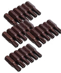Heavy Duty T20 Torx Screwdriver Bits With Rock Solid Magnetic Security Heads And Snug 1/4 Inch Hex Shank Made From Top Shelf S2 Steel for precise fastening.