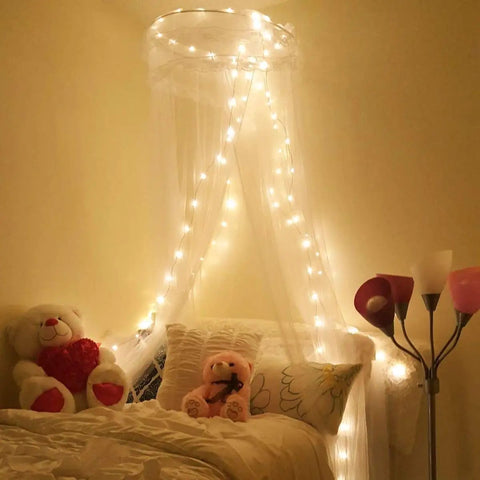 Plug In Fairy Lights 33ft 100 LED Copper Wire String Lights Warm White Cozy Vibes For Bedroom Indoor Outdoor Waterproof Decor