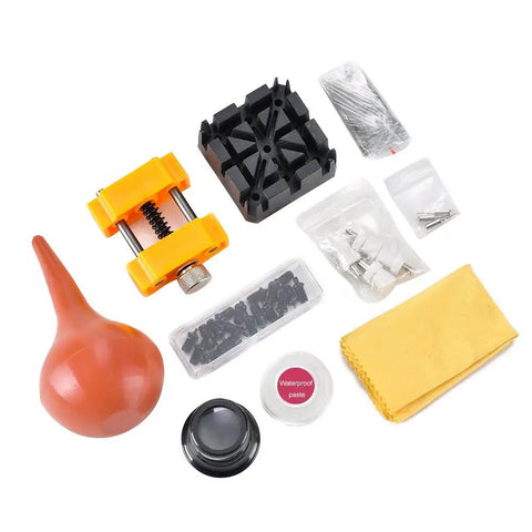 Pro Grade Watch Repair Tool Kit For DIYers 141 Piece Set Includes Back Case Opener Link Remover Spring Bar Tool and accessories