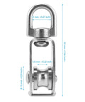 Heavy Duty Single Pulley Block Kit For Lifting And Hanging, 304 Stainless Steel Wire Rope Pulley Wheel, M15 Roller Pulley, Rust Resistant Roller, 20 Pack, 62 mm