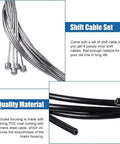 Shifter Cable Kit For Bikes 30 Piece Complete Set With Stainless Steel Inner Wires In 1.55m And 2.1m Plus 2m Housing detailed view