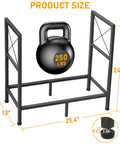 Built Tough Heavy Duty Firewood Rack For Indoor And Outdoor Use 2ft Log Storage Holder with size dimensions and weight capacity.