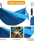 Heavy Duty Camping Hammock With 660Lb Capacity And Tree Straps Portable Outdoor Hammock Tent showcasing setup and accessories