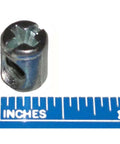 Heavy Duty 1/4-20 Thread Cross Dowel Barrel Nuts 10 Pack For Furniture Assembly Woodworking Joint Connectors Silver Die Cast Blind Fasteners, close-up view.