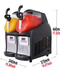 Compact Countertop Ice Maker Automatic Electric Machine Makes Slushy Drinks and Tea Ice Small Portable Unit with Rock Solid Build, Smooth Operation, and No Sweat Setup for Home Bar, Rv Camping, and Outdoor Adventures with two tanks for slush.