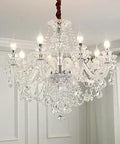 Eight Light K9 Clear Crystal Chandelier Pendant Light Fixture for Living Room Dining Room and Bedroom Modern Ceiling Lighting