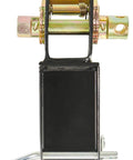 2 Inch Stake Pocket Tow Dolly Winch Lashing Kit Beefed Up Heavy Duty Flatbed Tie Downs 4 Pack Fits 2x4 Stakes 3333 Lbs Working Load Limit 10000 Lbs Break Strength Works With 2 Inch Webbing, showing top view of winch and black frame.