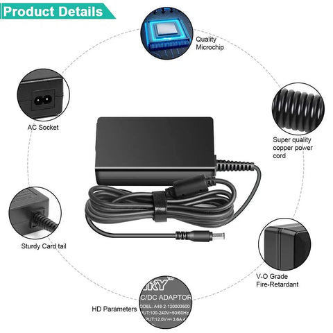 12V AC DC Power Adapter Replacement For Korg KA320 Power Supply Compatible With Krome M50 PA500 with copper power cord