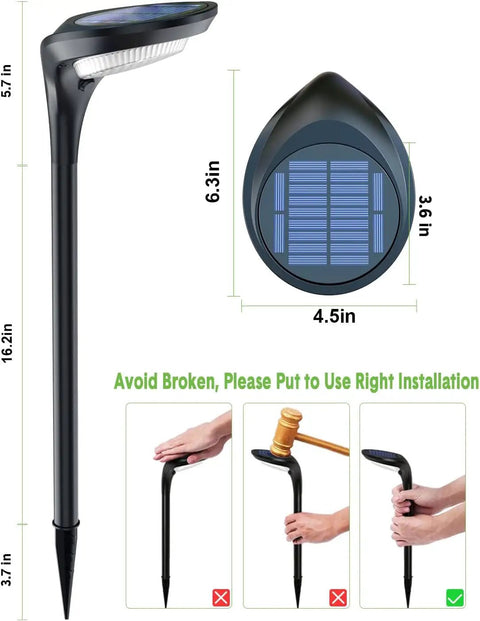 Solar Pathway Lights Outdoor 4 Pack High Brightness 150 LM IP65 Waterproof with Warm and Cool 2 Color Modes No Wiring Required No Fuss Setup Landscape Lighting for Walkways Driveways Gardens Yards Patios
