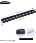 24-Inch Dope Matte Black Bathroom Towel Bar Stainless Steel Towel Rack Wall Mount for a Slick Modern Bath Upgrade 18/8 Rust Resistant Construction Easy Clean Durable Design