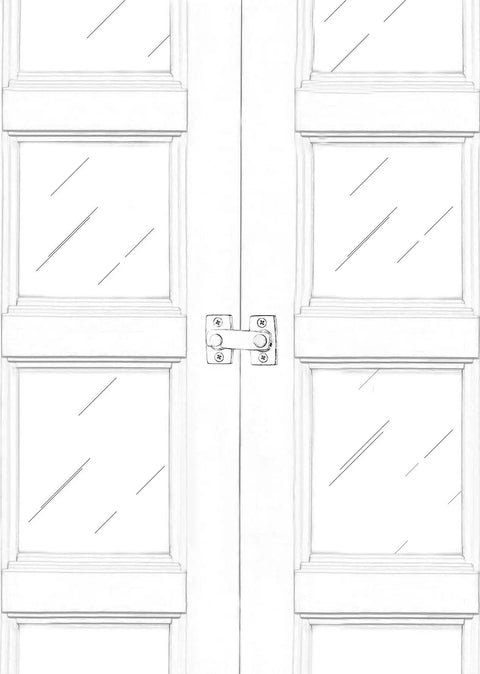 Solid Brass Shutter Bar And Door Latch Matte Black For Shutters And Small Cabinets Seven Eighths Inch By Two And Three Thirty Seconds Inch Includes Mounting Screws One Pack Built Tough Durable And Sturdy Construction Made In Taiwan installed on cabinet doors.