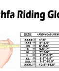Size guide for Women Equestrian Riding Gloves Super Lightweight So Comfy With Durable Reinforced Stitching Double Layer Forefinger