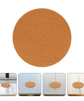 Round Cork Coasters And Pot Saucers 2 Pack For Drinks And Plants, Absorbent Natural Cork Pads With No Mess No Fuss, Scratch Prevention, Reusable And Easy Maintenance For Patio And Diy Crafts. Round natural cork coaster shown with use on table and plant pot surface.