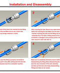 Push To Connect Tube Fittings 1/2 In NPTF To 3/8 In Tube OD Female Adapters usage instructions for RO water systems.