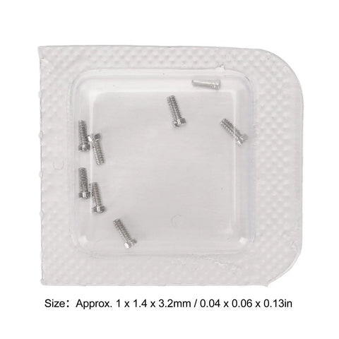 Premium Micro Watch Back Cover Screws Stainless Steel Heavy Duty Precision Watch Repair Kit Durable Timepiece Fasteners in pack.