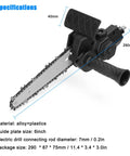 Straight Up Best Electric Chainsaw Attachment Modifies Standard Drills Into A Badass 6 Inch Power Cutter with plastic grips.