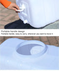 Leak Proof Water Storage Tank 45L Large Capacity Heavy Duty Easy Clean With Tight Sealing Durable High Density Polyethylene Ideal For Home School Office Shops And Other Places, showing portable handle and large opening design on white tank.