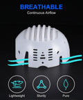 White 4 Pack PE Lined Bump Cap Inserts, Lightweight Universal Head Protection with ventilation slits for construction use.