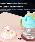 Intelligent Gravity Sensor Coffee Mug Warmer Electric Heated Coaster with a cute cup and protective dome, perfect for kids.