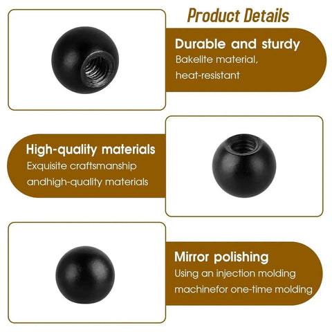 10 Pack Black M4 Thread Cap Nuts And Knob Covers For Light Fixtures And Furniture Dope Decorative Screw Caps For Lamps Steel Ball Style