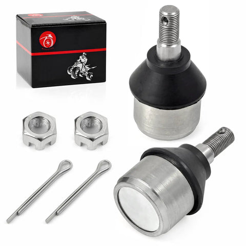 Beefy Lower Ball Joint For ATV And UTV Models Including Sportsman Scrambler Trail Blazer Trail Boss Big Boss And Ranger Fits 250 300 325 330 400 450 500 570 700 800 Replacement Part, 2-pack with cotter pins and nuts