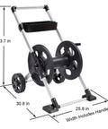 Workhorse Two Wheel Hose Reel Cart With Aluminum Frame Holds 250 Feet Of Five Eighth Inch Hose Rust Free Anodized Aluminum Frame