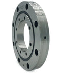 Premium Class P5 Crossed Roller Bearing For Rotary Tables, smooth silver finish, showing detailed machining, designed for heavy tool loads.