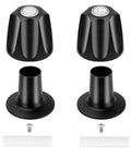 Matte Black 2 Piece Shower Knob Replacement Kit For Verve Tub And Shower Faucet Hot Cold Handle Remodel Trim Fits 12 Tooth 9.5mm Valve Stem