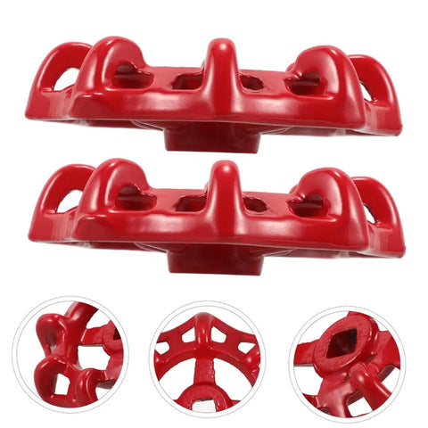 Two Piece Cast Iron Handwheel Kit For RV Waste Valves And Water Faucets Replacement Wheel Handles, red handwheel close-up