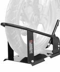 Heavy Duty Motorcycle Wheel Chock With 1800 Lb Capacity Durable Steel Front Tire Bracket Three Adjustable Holes Fits 15 To 21 Inch Wheels Works With Off Road And Street Bikes