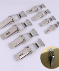 Stainless Steel 20 Pack Spring Loaded Draw Toggle Latch Clip Hasps For Rock Solid Secure Closures Quick Engagement 90 Degree Right Angle Lock Card And Duckbill Catch Design