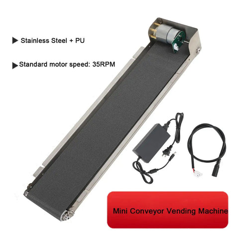 Stainless Steel Desktop Conveyor Belt System For Small Assembly Lines 460Mm X 85Mm 3.5 To 5 Kg Load Copper Motor 110V 220V With Power 35 RPM