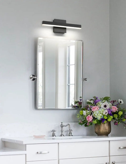 LED Vanity Lights 24 Inch Dimmable Silver Bath Light Bar Modern Sconces For Vanity Mirror Makeup Lighting 16W 6000K Cool White