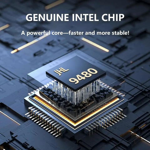Close-up of the JHL9480 Intel chip showcasing its core design, part of the Next Level M.2 NVMe 2280 Hard Drive Enclosure With Thunderbolt 5 Hookup.