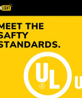 Single Gang Electrical Outlet Box 14 Cu Inch Junction Box Old Work Retrofit Kit Heavy Duty Pvc With Secure Cable Clamps Ul Certified 3 Pack safety standards logo on yellow background