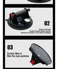 Granite Seam Setter 8-Inch Glass Suction Cup With Built-In Pressure Gauge, anti-slip handle, aluminum base, product details