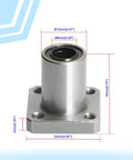 LMK6UU Square Flange Linear Ball Bearing smooth gliding action with 6mm inner diameter and 12mm outer diameter for CNC routers.