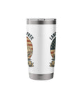 Patriotic Sailboat Stainless Steel Insulated Tumbler For Fourth Of July Freedom Fans with spill-proof lid and double-wall design.