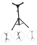 Rock Solid 12 Inch Folding Drum Rack Set With Adjustable Snare Stand Portable Black Drum Holder For Silent Practice side view