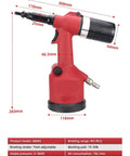 Rivet Nut Gun Kit Set Hydraulic Pneumatic Riveter For M3 To M12 Automatic Rivnut Tool Air Riveting Machine Heavy Duty image