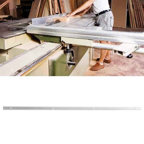 Aluminum Alloy T Slot Miter Track Jig For Woodworking, pro workshop tool with 0.6m guide rail on a table saw setup