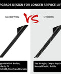 Windshield A-pillar trim molding set for Ford Explorer (2011–2019): left GLEDEWEN black ABS; right others with white-veined pattern.