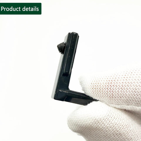 Close-up of a black corner bracket from the 30 Sets 2020 Aluminum Extrusion Hardware Connectors With Screws And Wrench