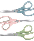 8.5 Inch Pastel Scissors 3 Pack Ultra Sharp Stainless Steel Heavy Duty Kitchen Shears With Soft Grip Ergonomic Handles Lefty And Righty Friendly