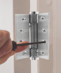 Installation of Self Closing Door Hinges 4 Inch Aluminum Alloy Spring Loaded Door Hardware Set For Home Use Two Pack