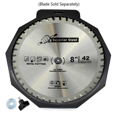 Hardcore Shop Approved 8 Inch Table Saw Blade Holder Wall Mount Rack For Circular Miter And Panel Saws Heavy Duty Steel Storage with 8 inch blade.