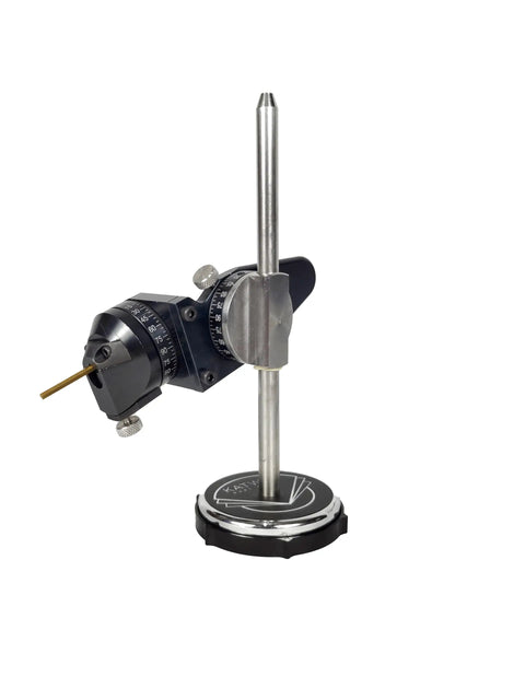 Pro Grade Engraving And Sharpening Angle Guide With Dual Gauge featuring adjustable base for precise degree readouts