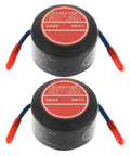 2 Pack Straight Up Automatic Aerosol Fire Extinguisher Car Engine Heat Killer No Sweat Emergency Kit, compact black canisters.